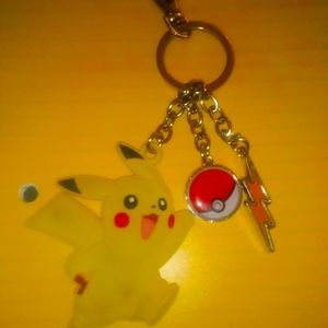 Pokemon keychain with his little ball and lightning strike.